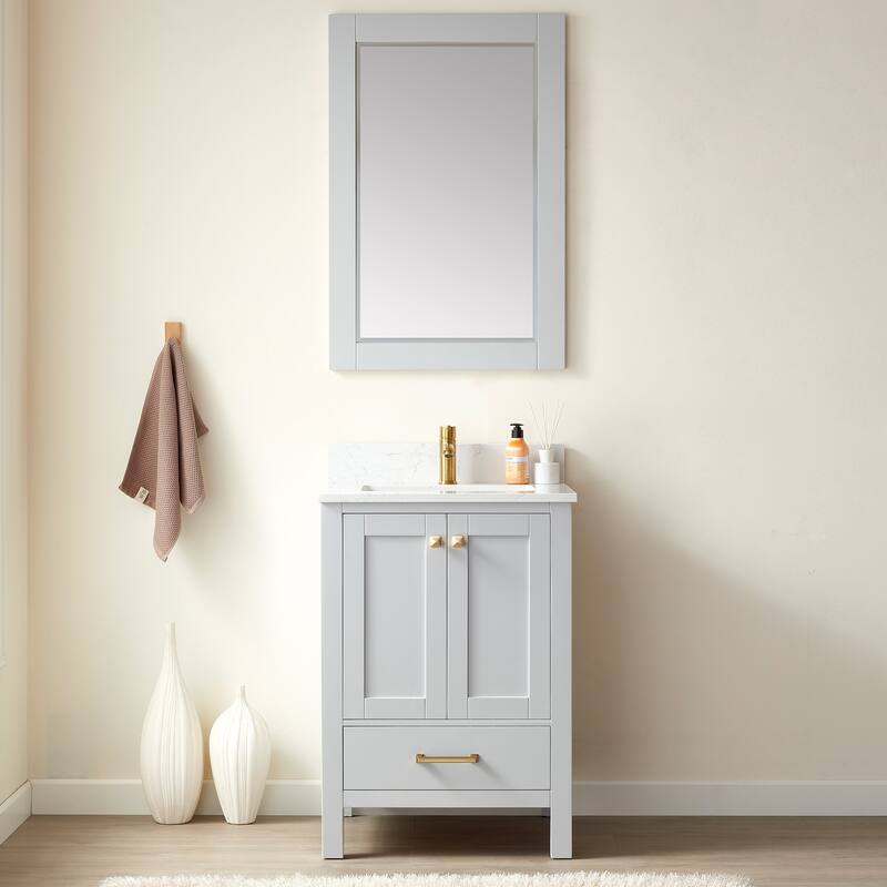 Shannon 24" Single Vanity with Composite Stone Countertop,no Mirror