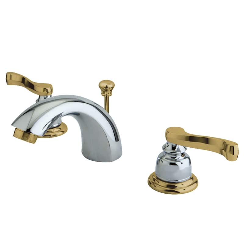 Royale Mini-Widespread Bathroom Faucet - Polished Chrome/Polished Brass