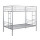 preview thumbnail 12 of 14, Metal Frame Twin over Twin Size Modern Style Bunk Bed with Safe Stairs,No Box Spring Required and Easy Assembly