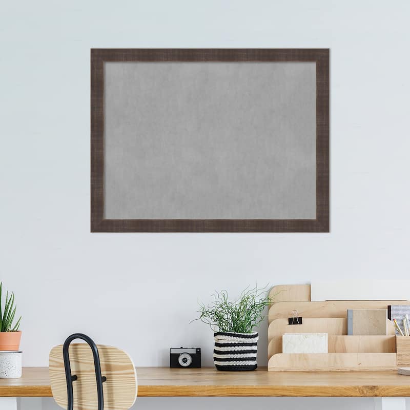 Amanti Art Whiskey Brown Rustic Framed Magnetic Board