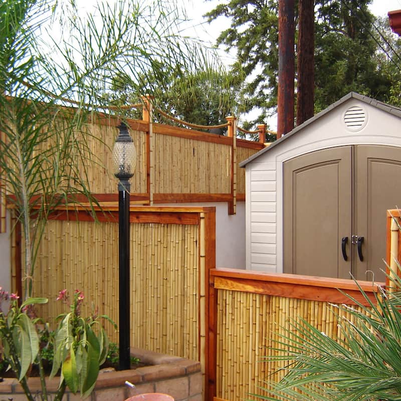 Natural Bamboo Fencing Rolled Fence Panel Patio Privacy Screen