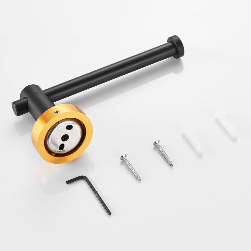 6 Piece Bathroom Hardware Set Wall Mount Adjustable Towel Bar, Hand Towel Ring, Toilet Paper Holder Towel Robe Hook Modern Sets