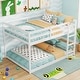 preview thumbnail 16 of 18, Costway Full Over Full Bunk Bed with Full-length Guardrails &