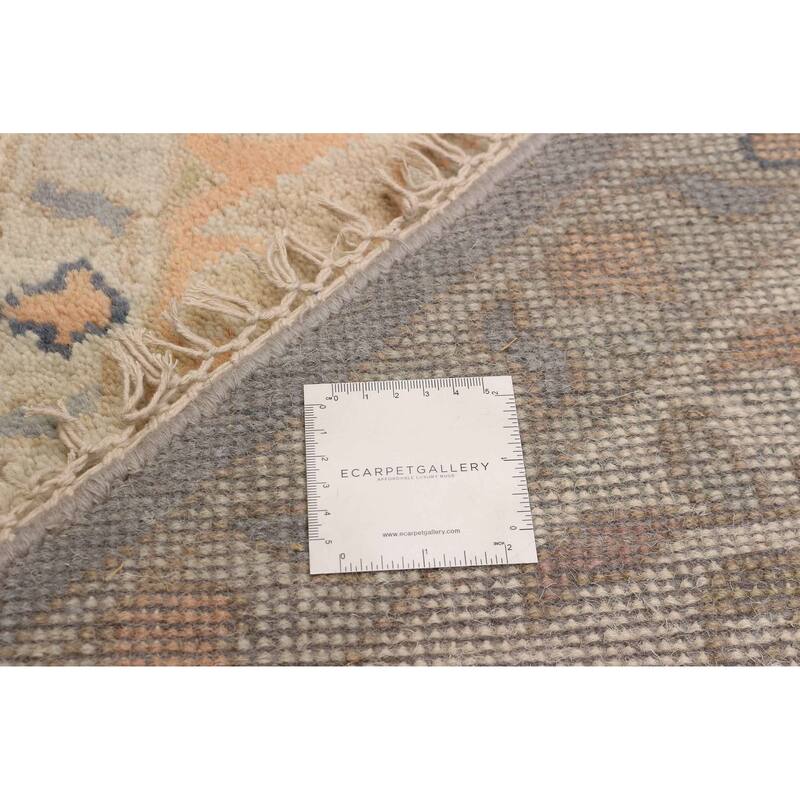 ECARPETGALLERY Hand-knotted Royal Oushak Light Denim Blue Wool Rug - 7'10 x 7'10