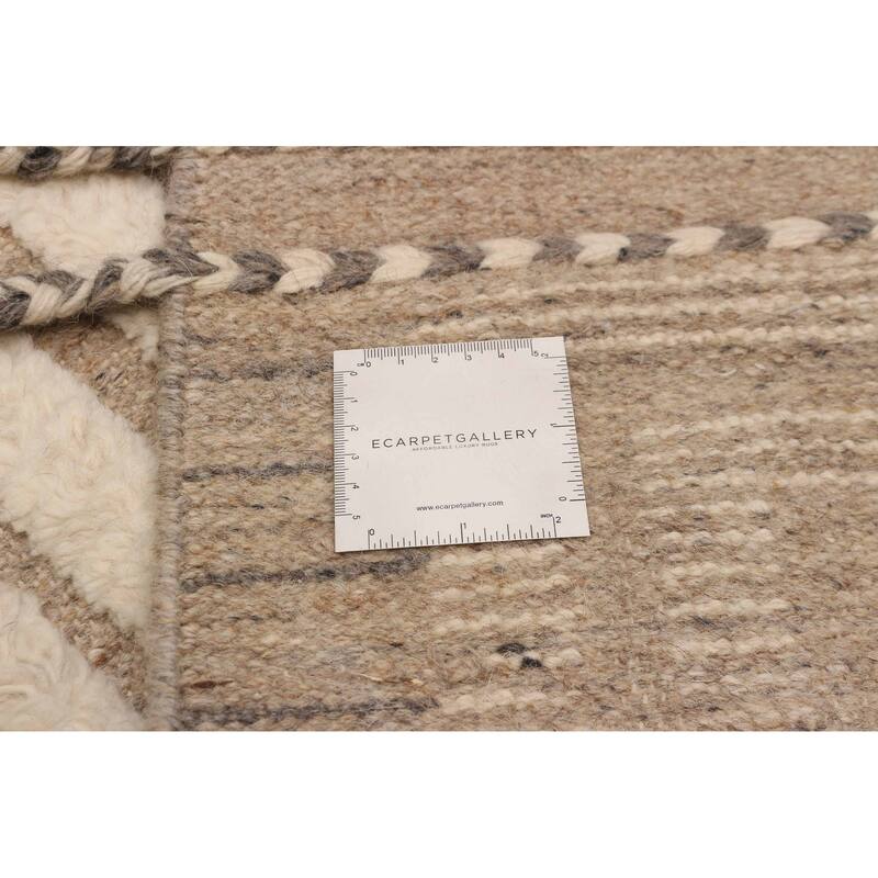 ECARPETGALLERY Hand-knotted Tangier Cream Wool Rug - 8'1 x 10'2