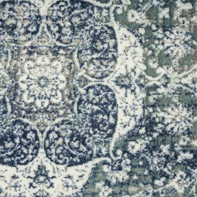 Sevita Classic Traditional Blue/Gray Indoor Area Rug