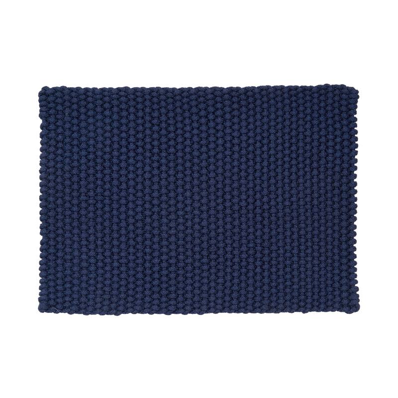 Navy Rope Quilted Placemat Set 6