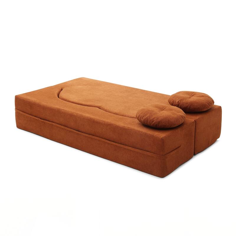 Folding Sofa Bed with Pillow, Floor & Futon Loveseat Couch