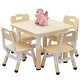 preview thumbnail 9 of 8, Kids Table and Chair Set, Height Adjustable Toddler Table and 4 Chairs Set