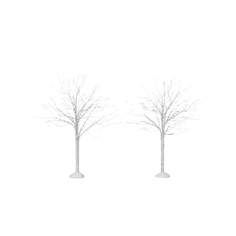 Department 56 Village Winter Birch Trees Christmas Decoration - Set of 6 - 56.52636