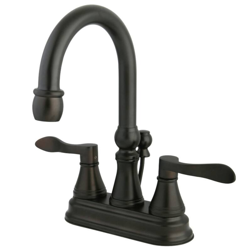 Kingston Brass Nufrench 1.2 GPM Centerset Bathroom Faucet with Pop-Up - Oil Rubbed Bronze