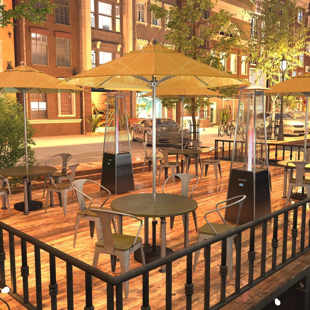 California Umbrella 75' Venture Series Patio Umbrella, Silver Aluminum Pole Fiberglass Ribs Push Lift Sunbrella