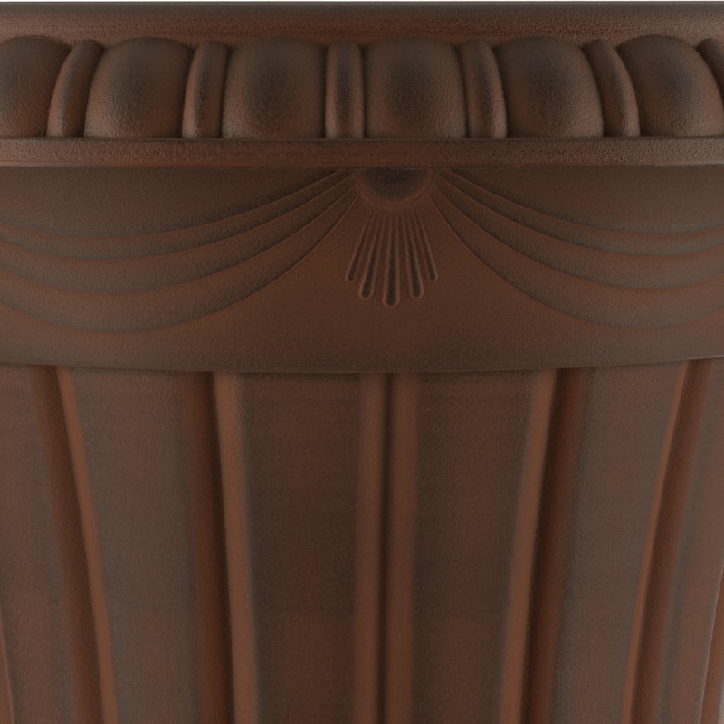 Pure Garden 16x18-Inch Outdoor Planter 2-Pack - Plastic Urn Planters