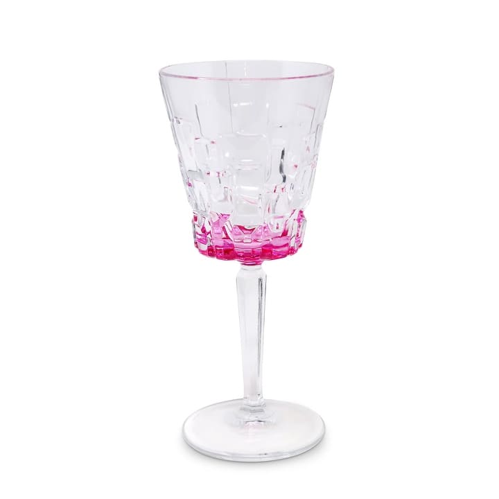 Water Glasses with Block Design, Set of 6