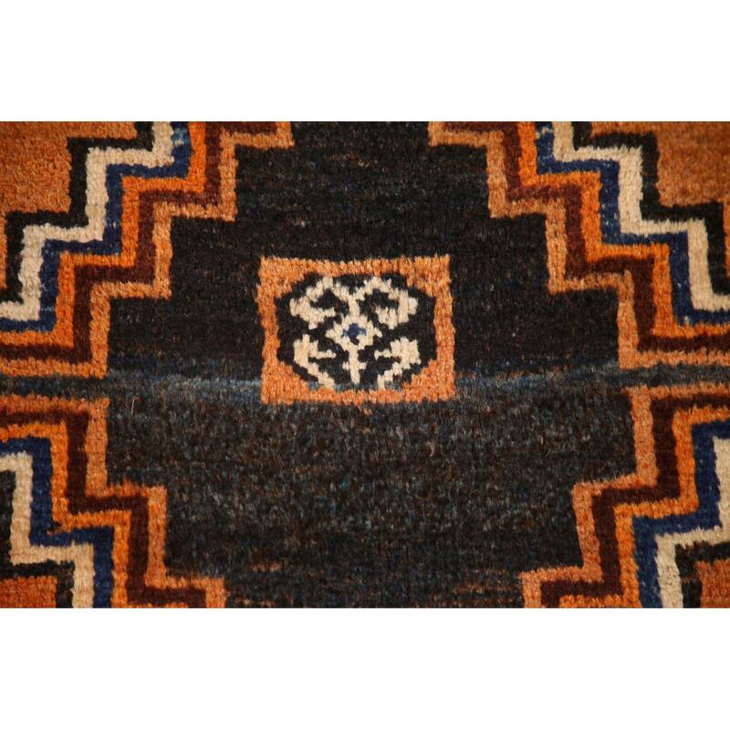 Hand Knotted Oriental 100% Wool Carpet Traditional Tribal Oranges & Rust Lori Area Rug - 7' 4'' X 4' 0''