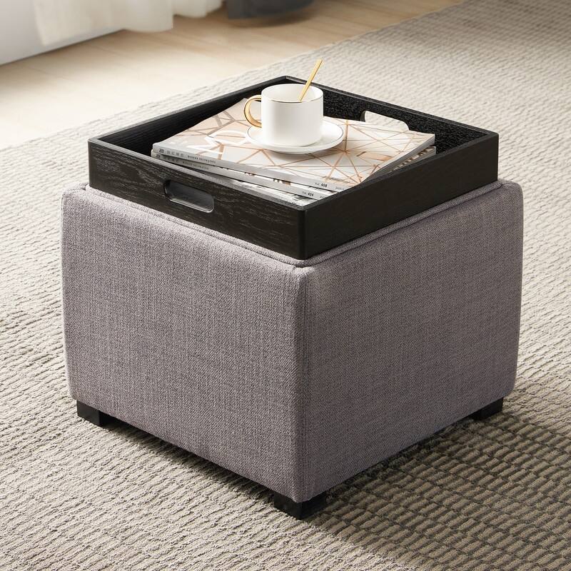 Spruce & Spring Ethan Storage Stool Ottoman