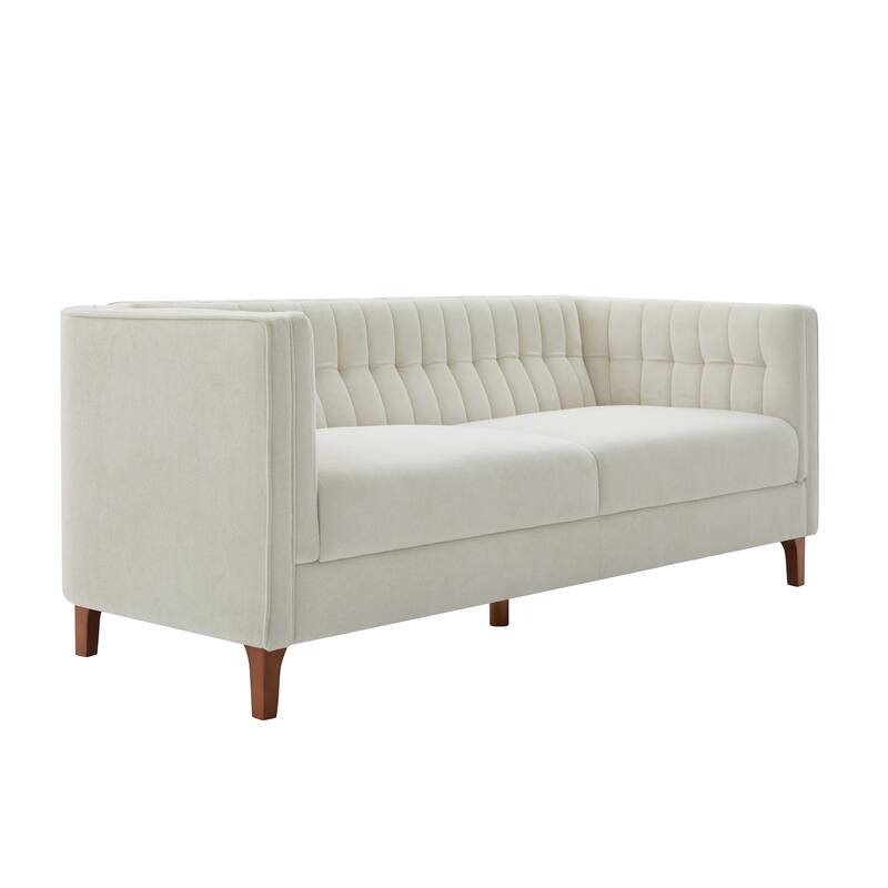 Christopher Knight Home - American Design 76" Upholstered 3-Seater Sofa with Channel Tufted Back