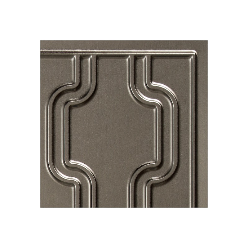 FASÄDE Chain Decorative Vinyl Backsplash Panel - 6X6 Inch Sample - Brushed Nickel