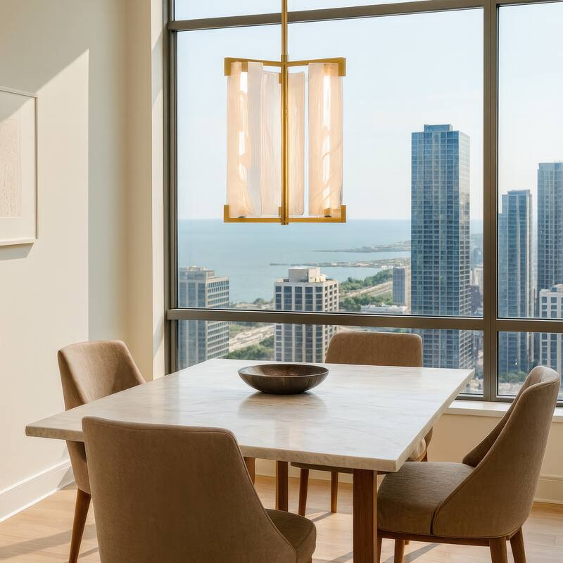 Varaluz Mingle 3-Light Pendant - Satin Brass