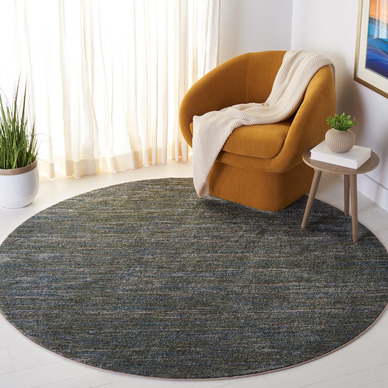 SAFAVIEH Lasa Mari Modern Rug - 6'7" Round - Green/Gold