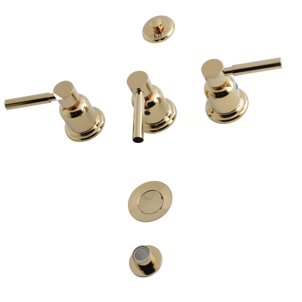 Kingston Brass Concord 1.5 GPM Widespread Bidet Faucet with 3 Lever