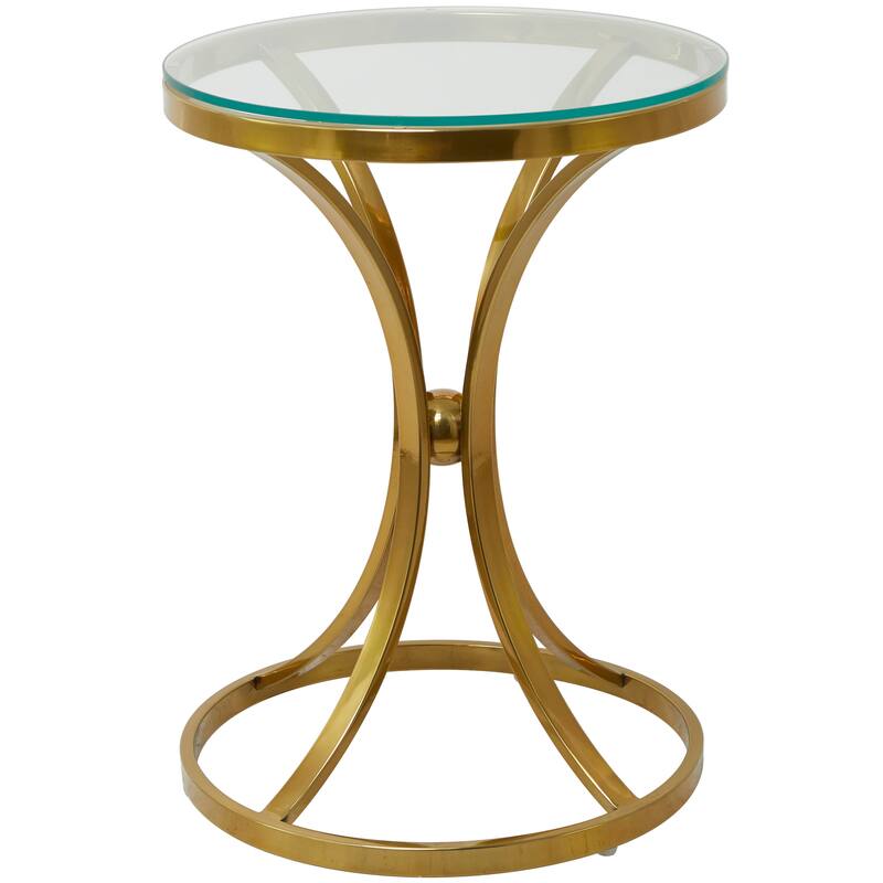 Stainless Steel Contemporary Accent Table