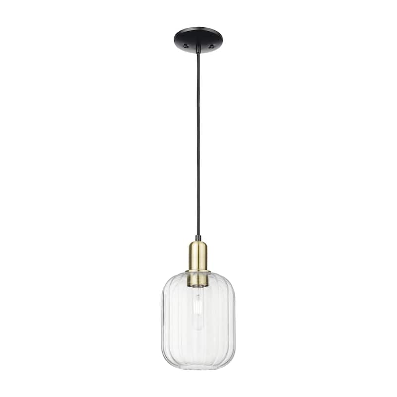 Innovations Lighting Downtown Urban - Preston - 1 Light 7" Jar Shade Cord Hung Mini Pendant