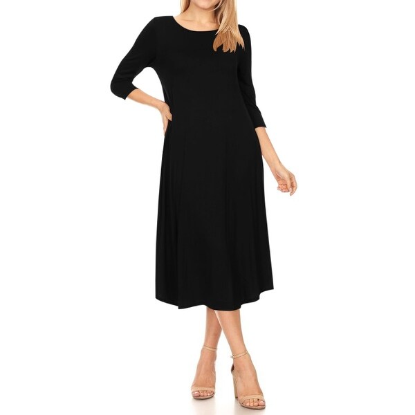 women's midi dresses with sleeves