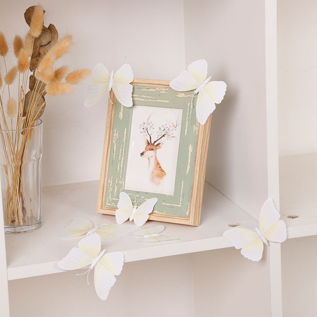 Shop 48pcs 3d Butterfly Wall Sticker Art Decal Sticker For Home Room Decoration White On Sale Overstock 28961359