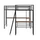 preview thumbnail 12 of 11, Twin Size Metal Loft Bed with Two Built-in Desks, Full-Length Guardrails, Solid Frame, and Easy Assembly, Black
