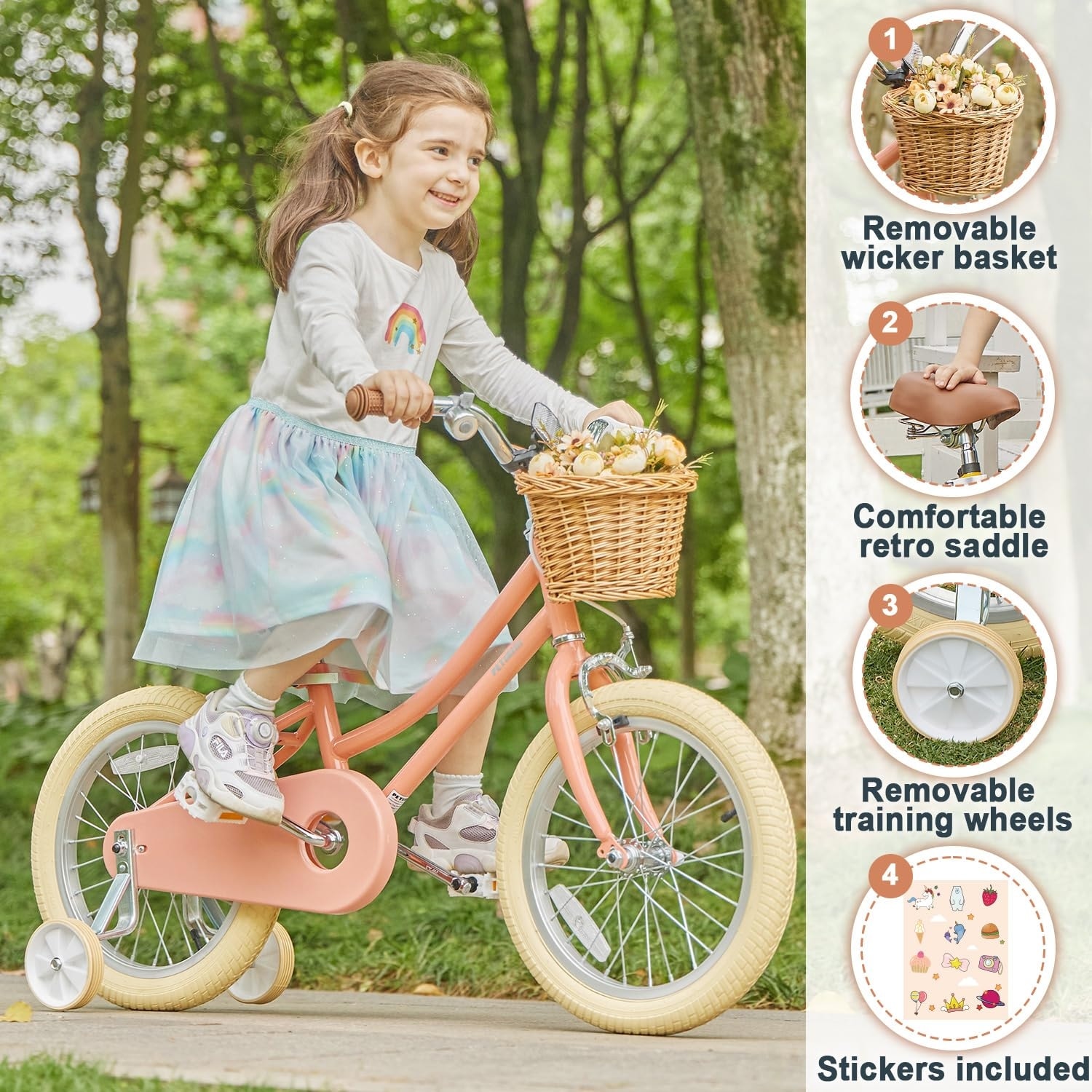Girls bicycle deals with basket