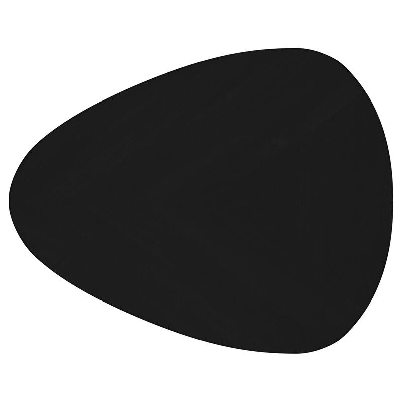 Xander Black Triangular Solid Wood Coffee Table