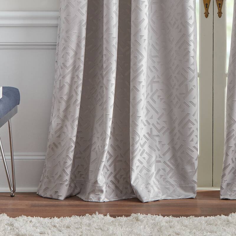 KARL LAGERFELD PARIS Embossed Curtain Panel Pair