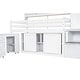 preview thumbnail 22 of 47, Wood Loft Bed Big Storage with Under-Bed Desk, Drawers, Shelves