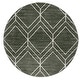 preview thumbnail 84 of 154, SAFAVIEH Adirondack Benilda Modern Geometric Rug 6' Round - Dark Green/Ivory