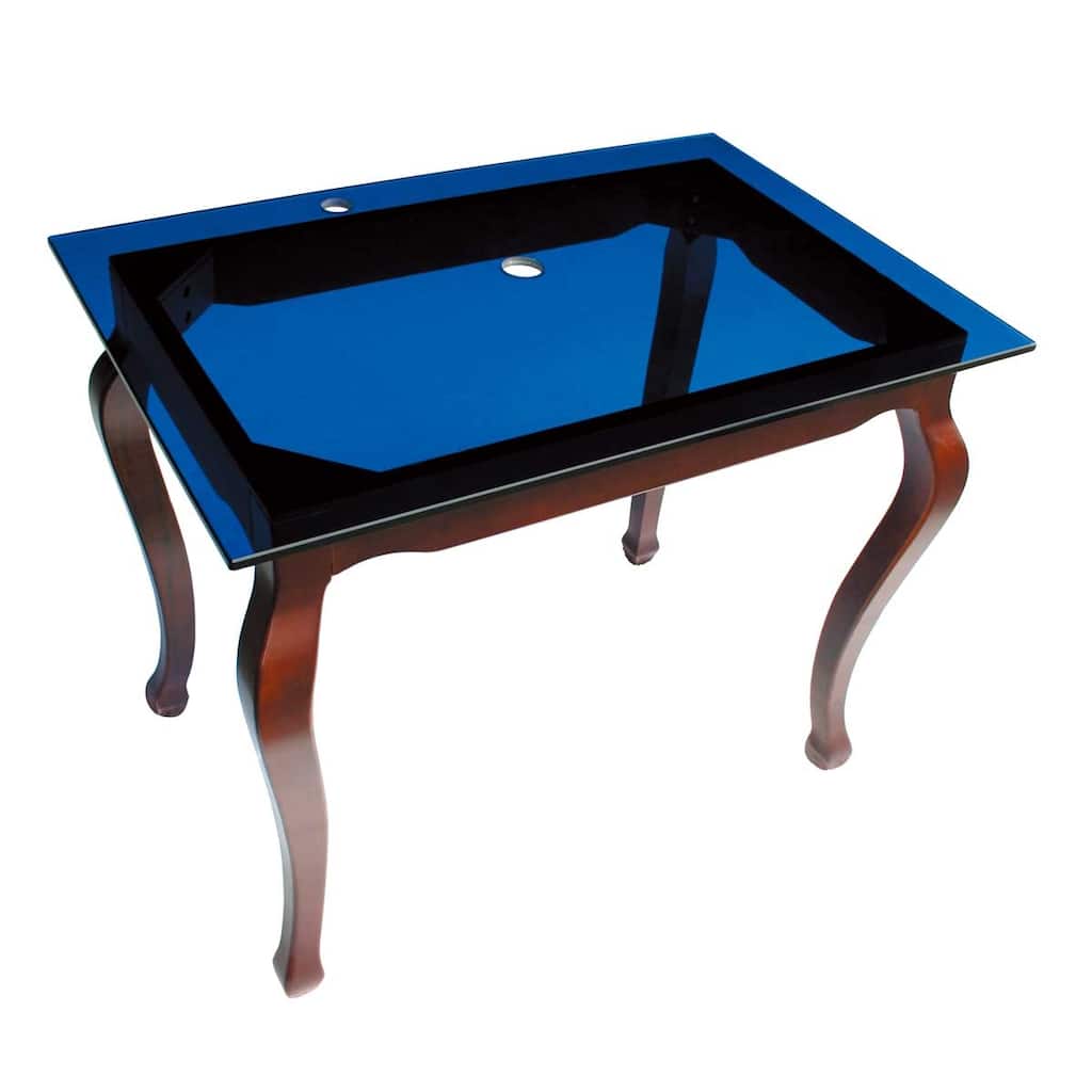 Provincial Leg Glass Console Table Bathroom Vanity Renovators Supply