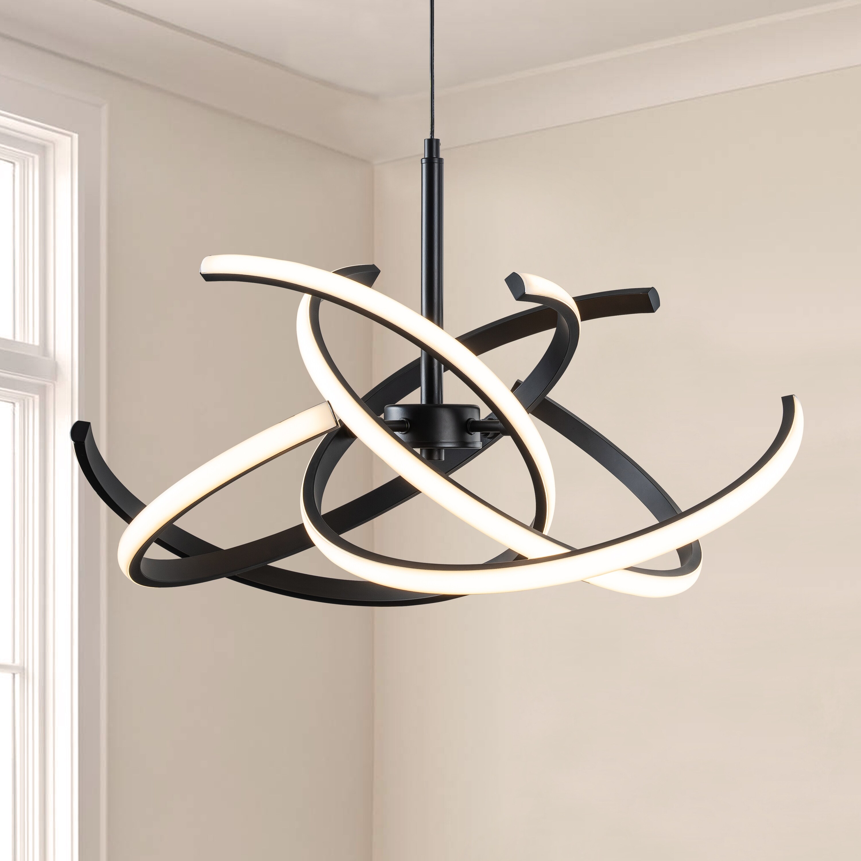 Chandelier Luky En Aluminium Bronze - Modèle Large, Design Moderne Pour éclairage Intérieur