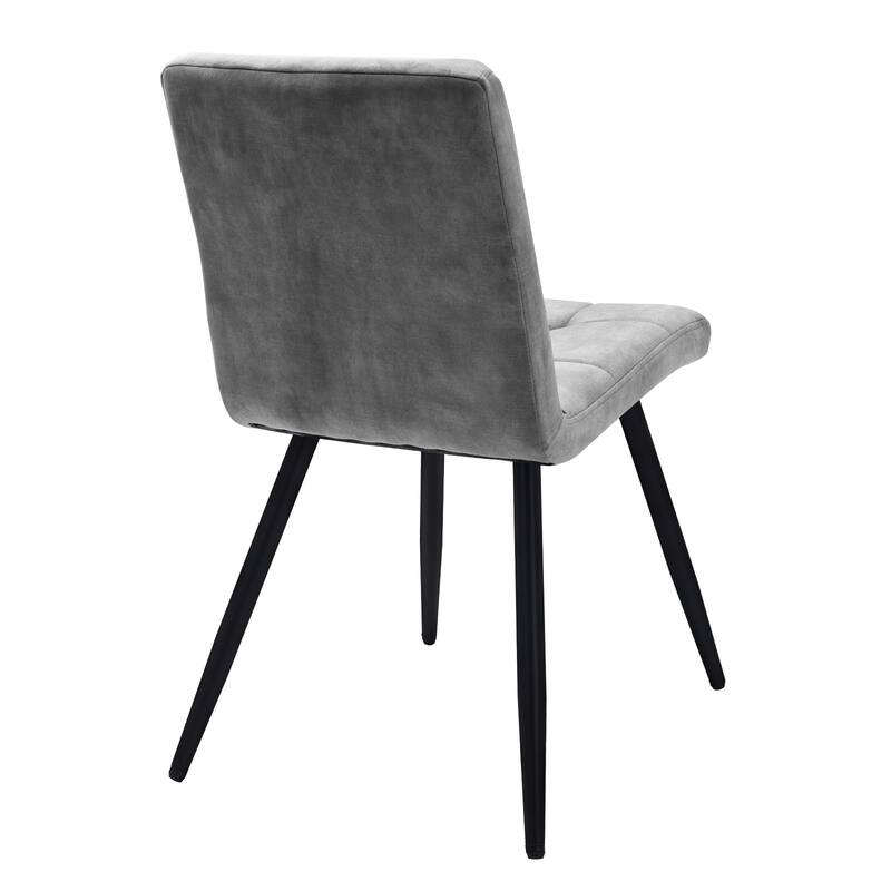 Modern 17” Wide Tufts Upholstered Dining Side Chairs with Metal Legs - 22.25L×18.71W×32.09H