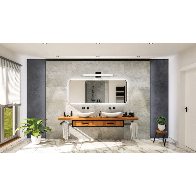 Torretta Bath/Vanity Light with White Shade