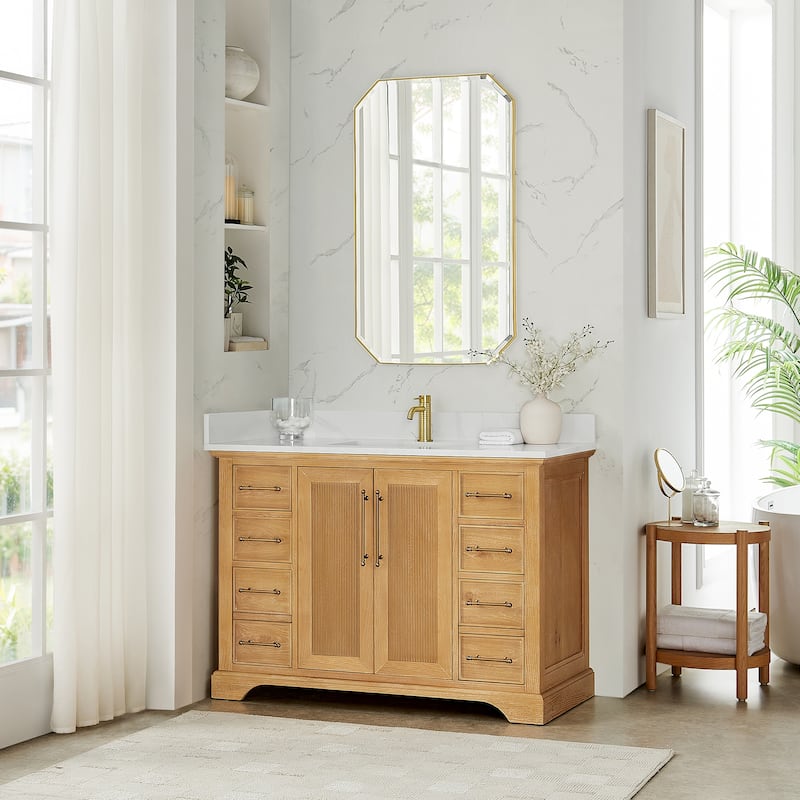 Tokyo Bath Vanity with Quartz Stone Top without Mirror