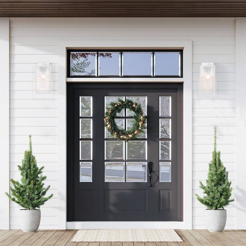 Outdoor Wall Sconce with Clear Glass Shade
