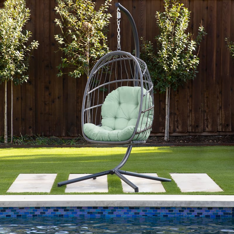 Sorra Home Sunbrella Egg Chair Cushion (Cushion Only) - 27 x 44 x 4 inches - Canvas Spa