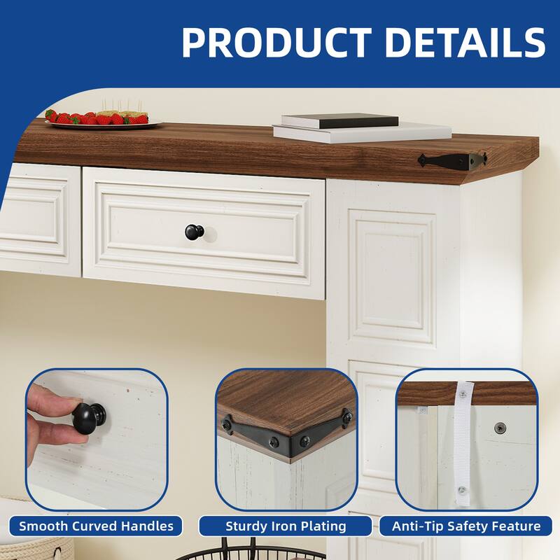 Moasis Modern 2-Drawer Console Table Narrow Long Sofa Table Behind Couch Table