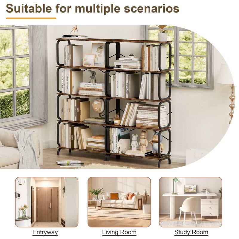 63'' 5-Tier Open Metal Bookshelf