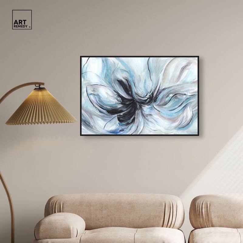 Soft Blues Canvas by Art Remedy
