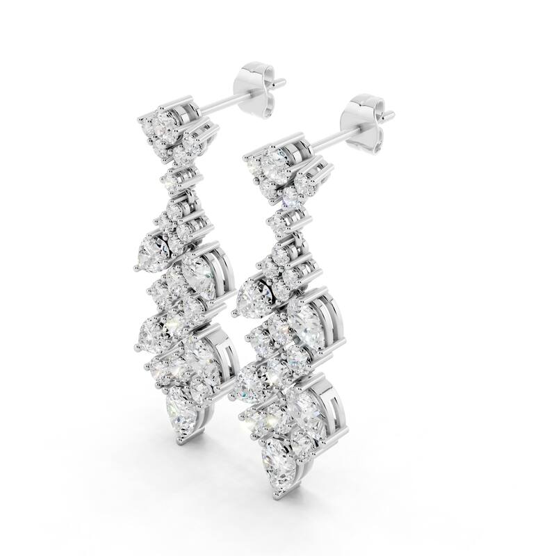 Auriya 14k Gold 3ctw Lab Grown Diamond Dangle Earrings (E-F VS)