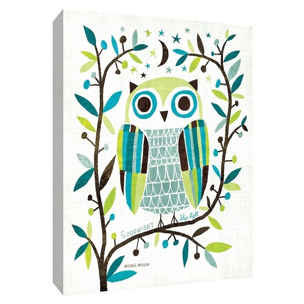 PTM Images 9-154901 PTM Canvas Collection 10" x 8" - "Night Owl II" Giclee Owls Art Print on Canvas