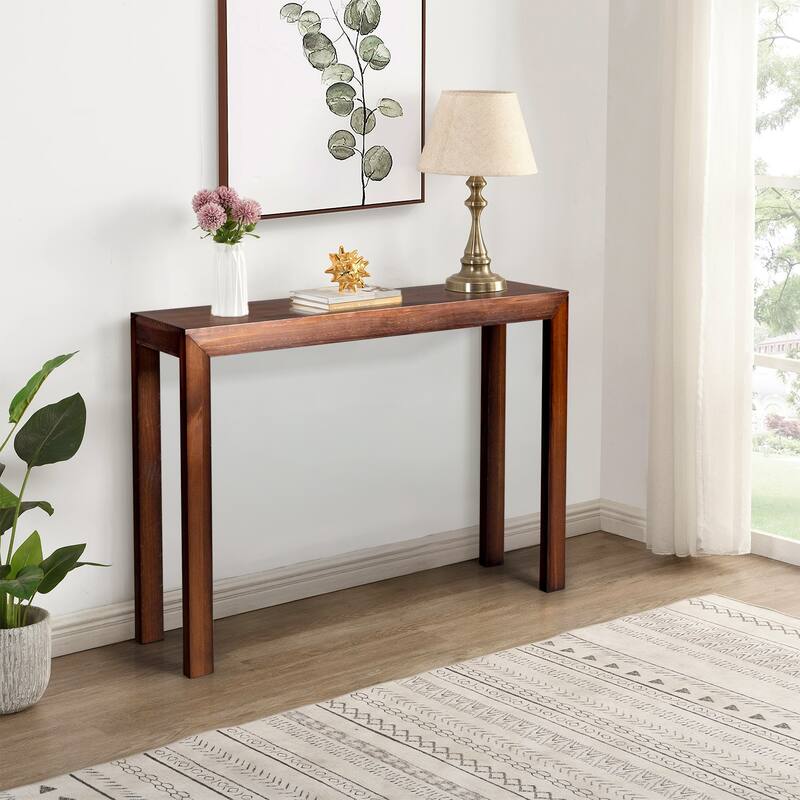 Pinewood Entryway Table Console with Sturdy Surface 220 lbs - 46.1 x 11.8 x 31.9 in