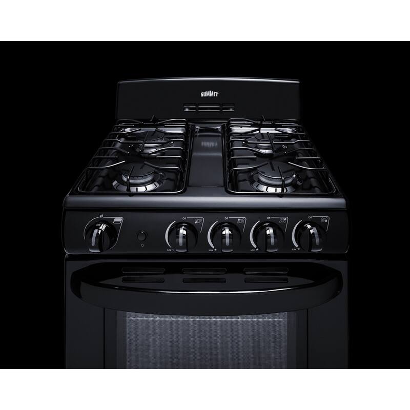 Summit RG2402 20" Wide 4 Burner Natural Gas Rangetop with Continuous