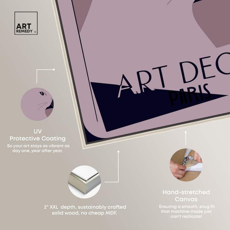 Cat Deco Canvas by Art Remedy